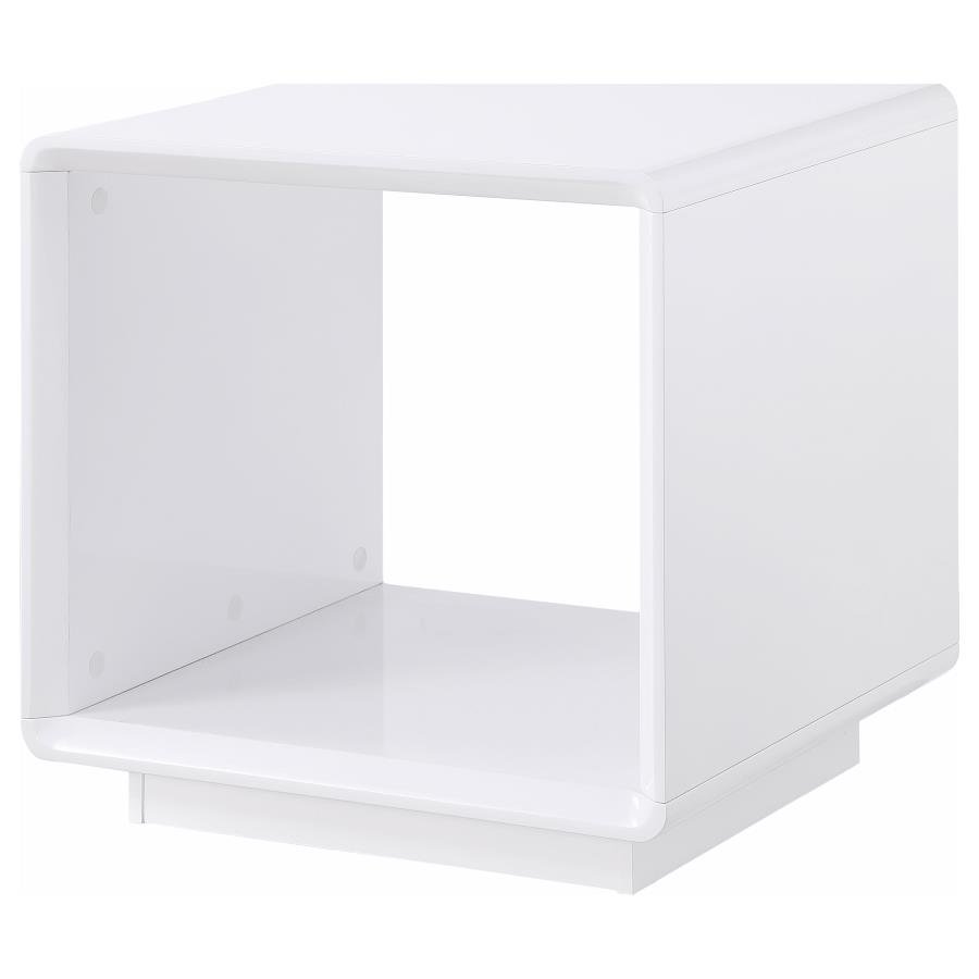 710767_04x900.jpg PASEO SQUARE END SIDE TABLE WHITE HIGH GLOSS - Image 4