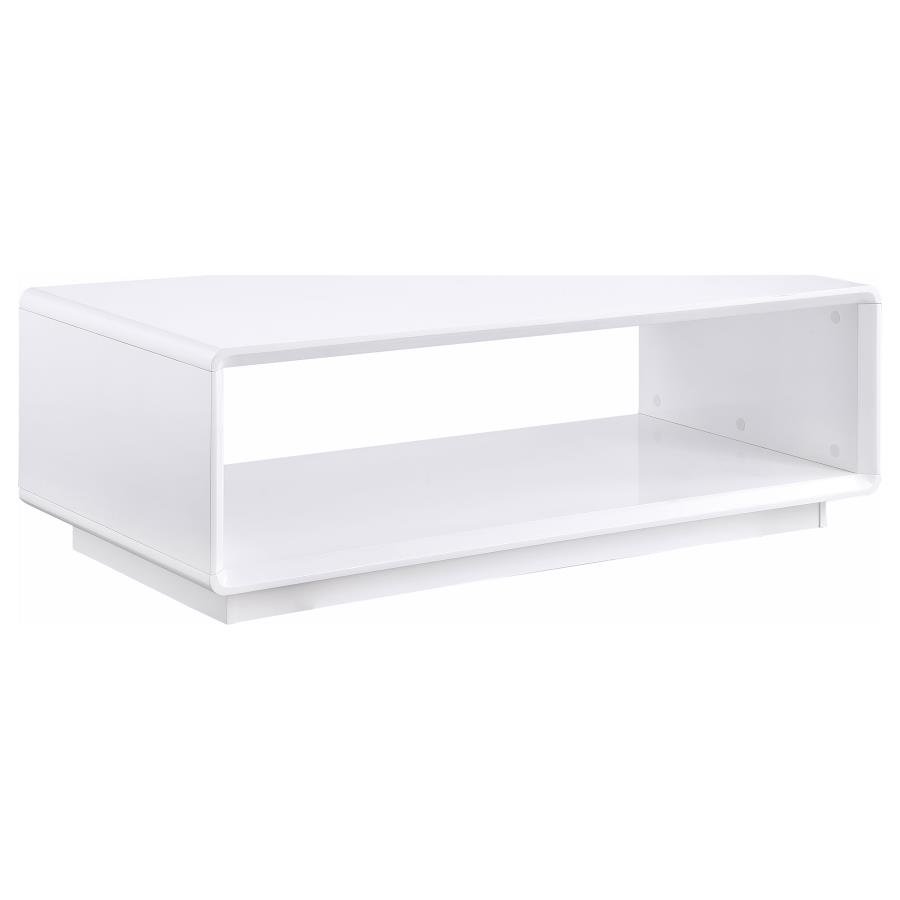 PASEO RECTANGULAR COCKTAIL COFFEE TABLE WHITE HIGH GLOSS
