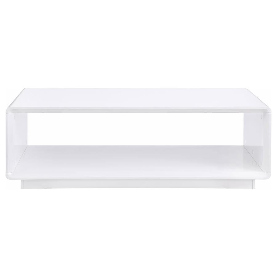 PASEO RECTANGULAR COCKTAIL COFFEE TABLE WHITE HIGH GLOSS - Image 3