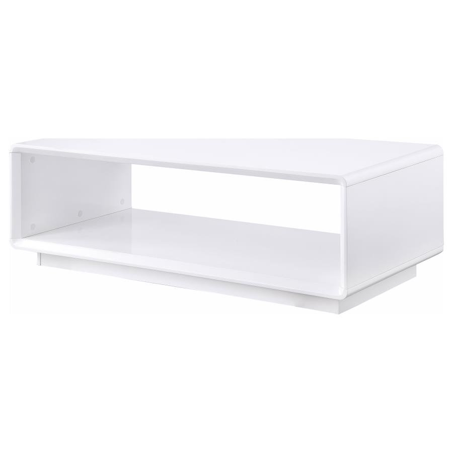 PASEO RECTANGULAR COCKTAIL COFFEE TABLE WHITE HIGH GLOSS - Image 4