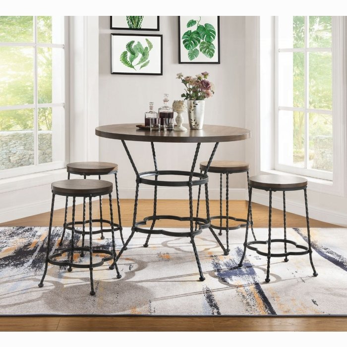 Qamar 5PC Pack Counter Height Table Set