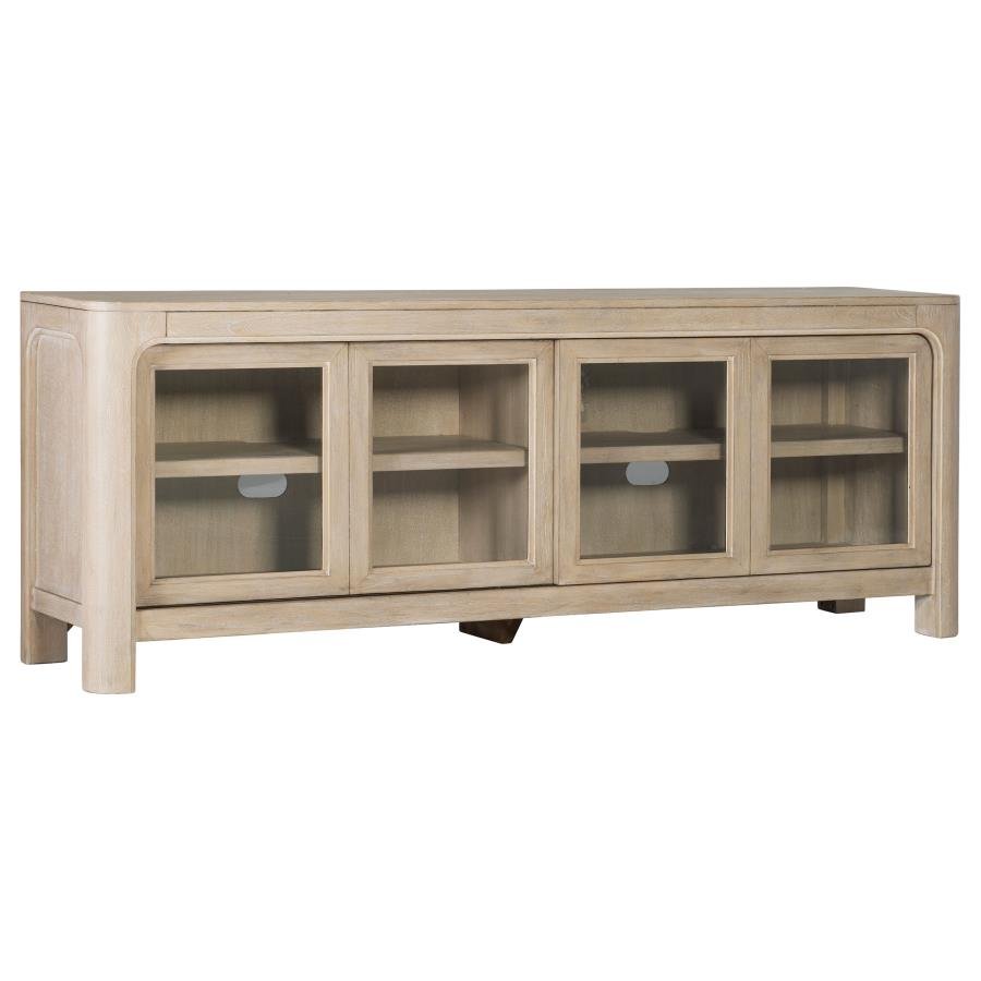 SOLANO 71-INCH 2-DOOR TV STAND MEDIA CONSOLE WEATHERED MANGO