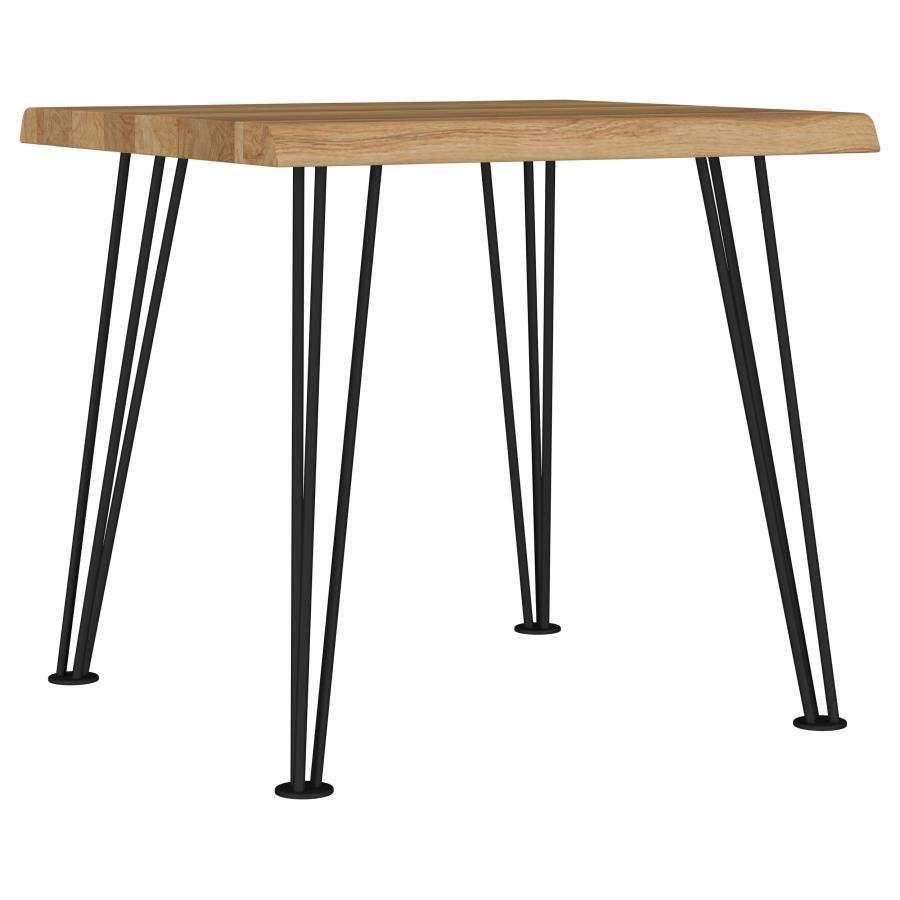 ZANDER SQUARE WOOD TOP COFFEE TABLE NATURAL BROWN