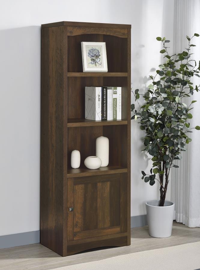 LAUGHLIN 3-SHELF ENGINEERED WOOD MEDIA TOWER DARK PINE - Image 2