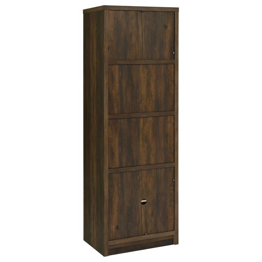 LAUGHLIN 3-SHELF ENGINEERED WOOD MEDIA TOWER DARK PINE - Image 7