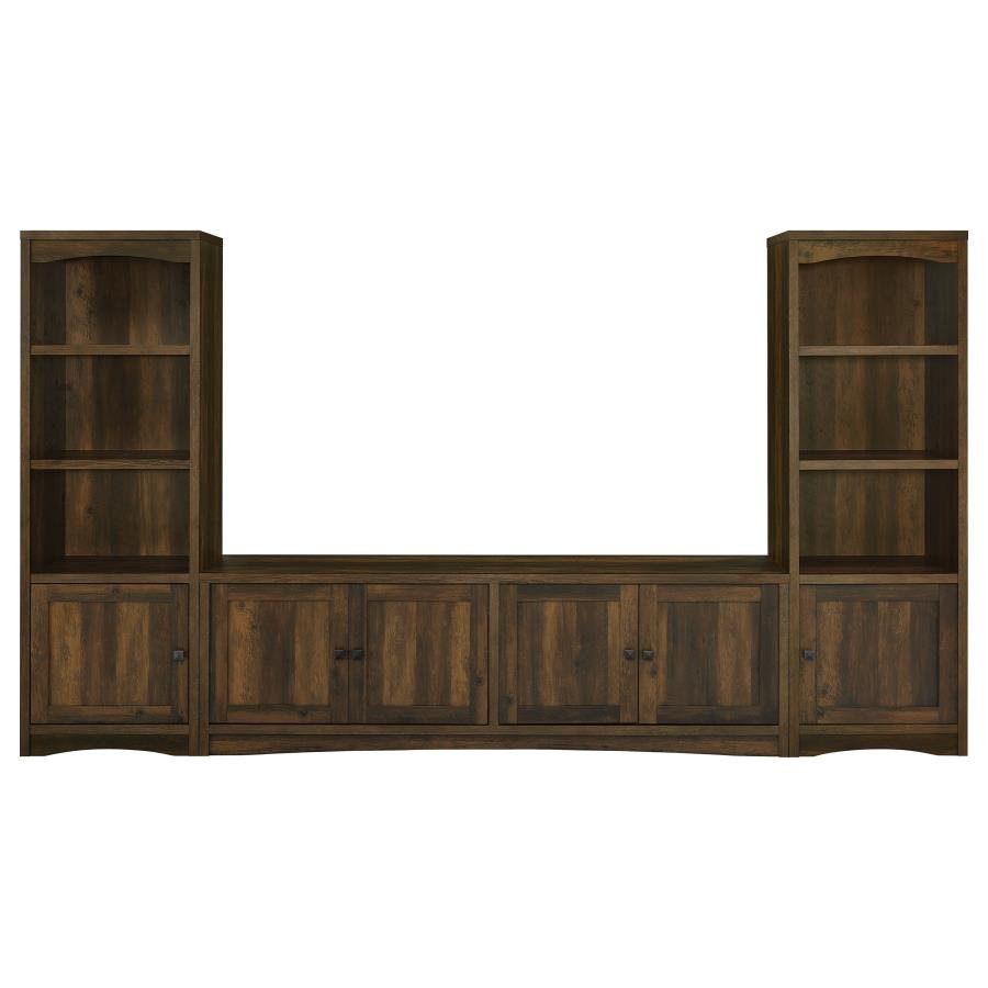 LAUGHLIN 3-SHELF ENGINEERED WOOD MEDIA TOWER DARK PINE - Image 12