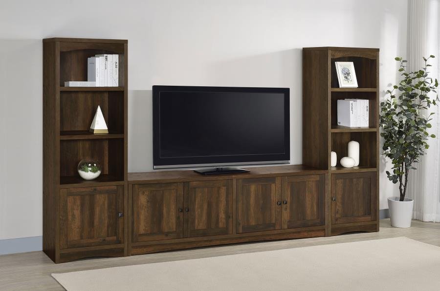 LAUGHLIN 3-SHELF ENGINEERED WOOD MEDIA TOWER DARK PINE - Image 13