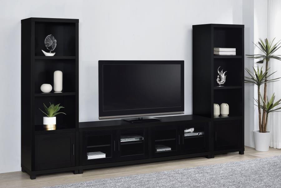 JUPITER 3-PIECE ENTERTAINMENT CENTER 79-INCH TV STAND BLACK
