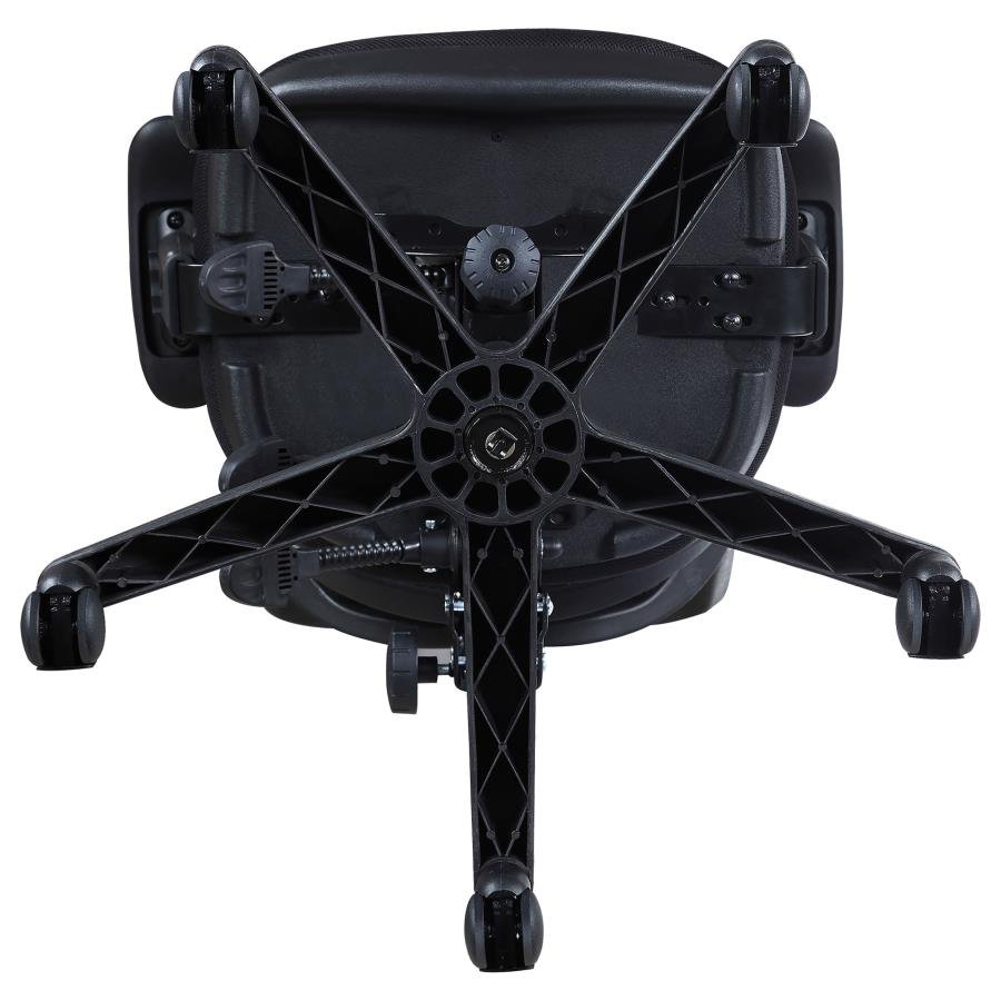 ROLLO UPHOLSTERED ADJUSTABLE ERGONOMIC OFFICE CHAIR BLACK - Image 9