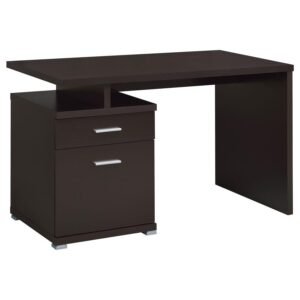 IRVING 47-INCH 2-DRAWER OFFICE COMPUTER DESK CAPPUCCINO