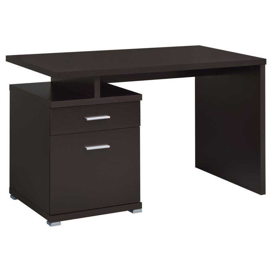 IRVING 47-INCH 2-DRAWER OFFICE COMPUTER DESK CAPPUCCINO