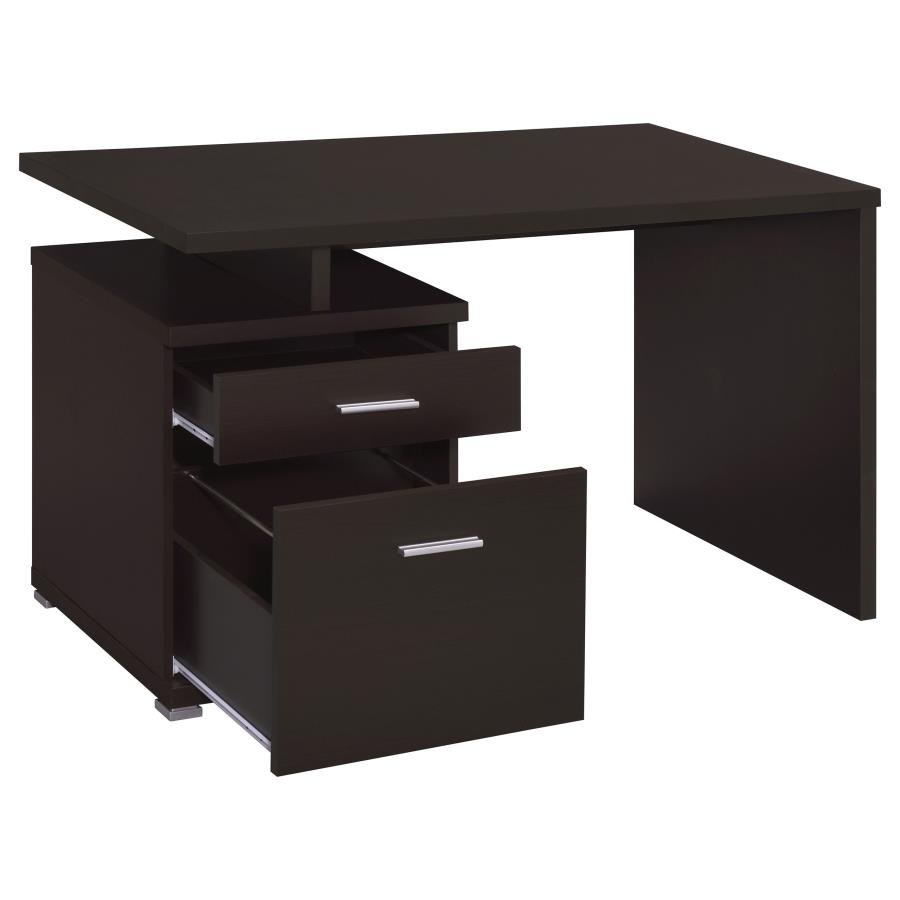 IRVING 47-INCH 2-DRAWER OFFICE COMPUTER DESK CAPPUCCINO - Image 5
