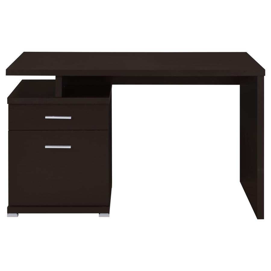 IRVING 47-INCH 2-DRAWER OFFICE COMPUTER DESK CAPPUCCINO - Image 6