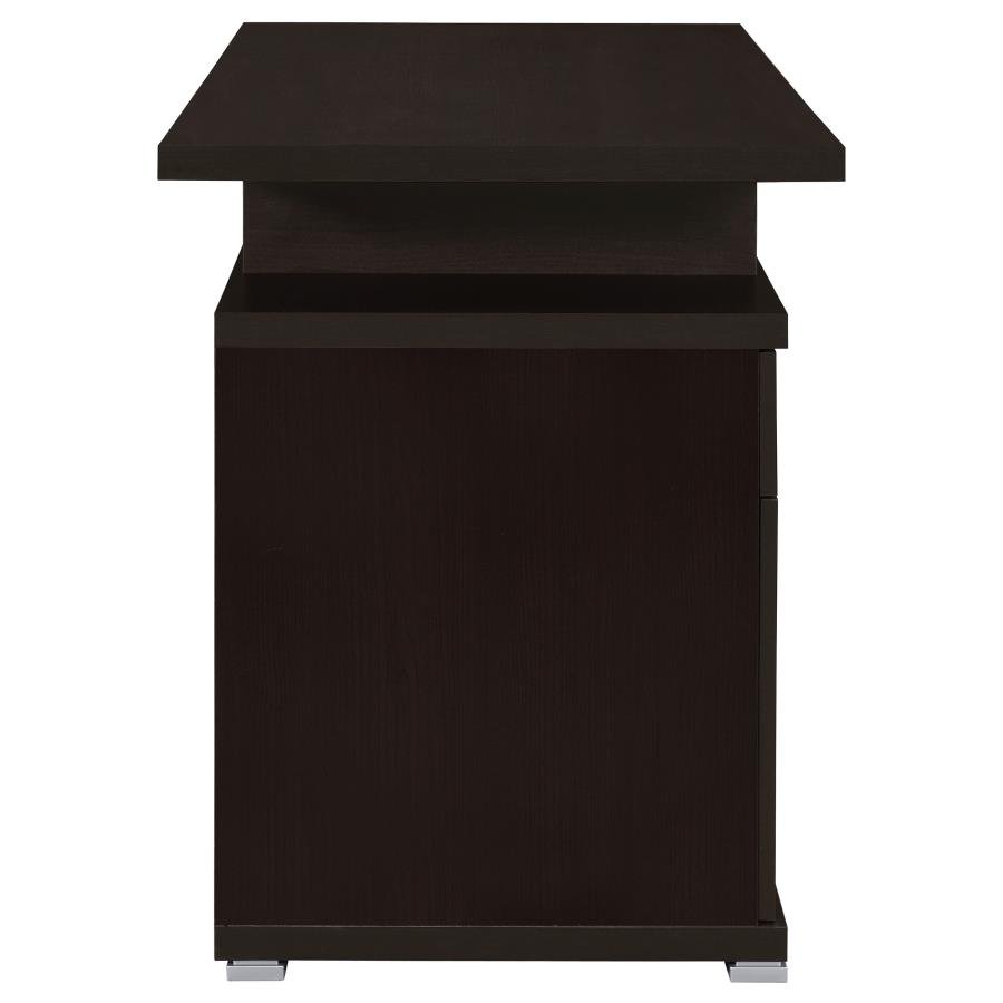 IRVING 47-INCH 2-DRAWER OFFICE COMPUTER DESK CAPPUCCINO - Image 10