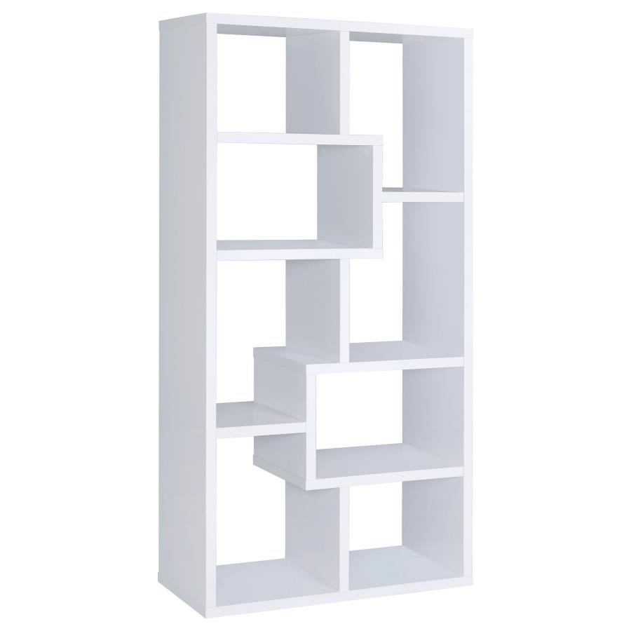 THEO 71-INCH 6-SHELF BOOKSHELF WHITE