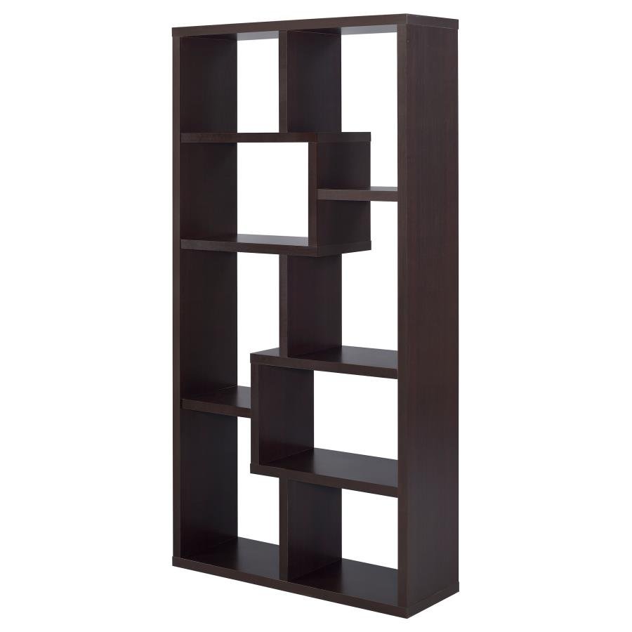 THEO 71-INCH 6-SHELF BOOKSHELF CAPPUCCINO - Image 4