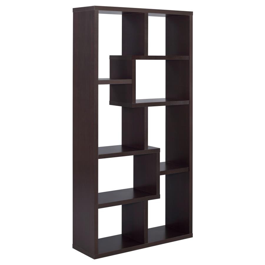 THEO 71-INCH 6-SHELF BOOKSHELF CAPPUCCINO - Image 6