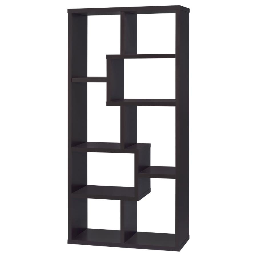 THEO 71-INCH 6-SHELF BOOKSHELF CAPPUCCINO - Image 8