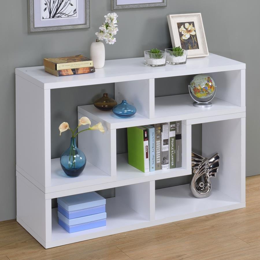 VELMA MULTIPURPOSE TV STAND AND BOOKSHELF WHITE - Image 2