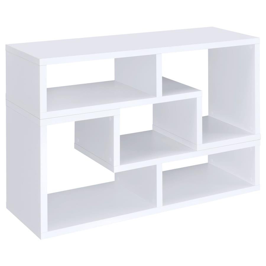 VELMA MULTIPURPOSE TV STAND AND BOOKSHELF WHITE