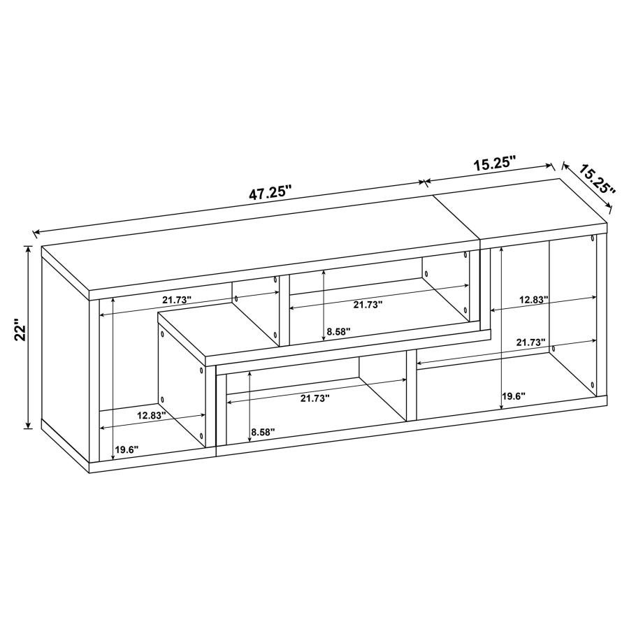 VELMA MULTIPURPOSE TV STAND AND BOOKSHELF WHITE - Image 19