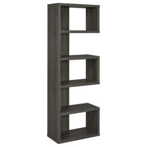 JOEY 71-INCH 5-SHELF BOOKSHELF WEATHERED GREY