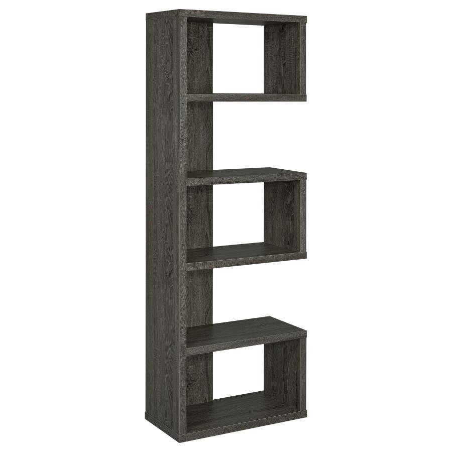 JOEY 71-INCH 5-SHELF BOOKSHELF WEATHERED GREY