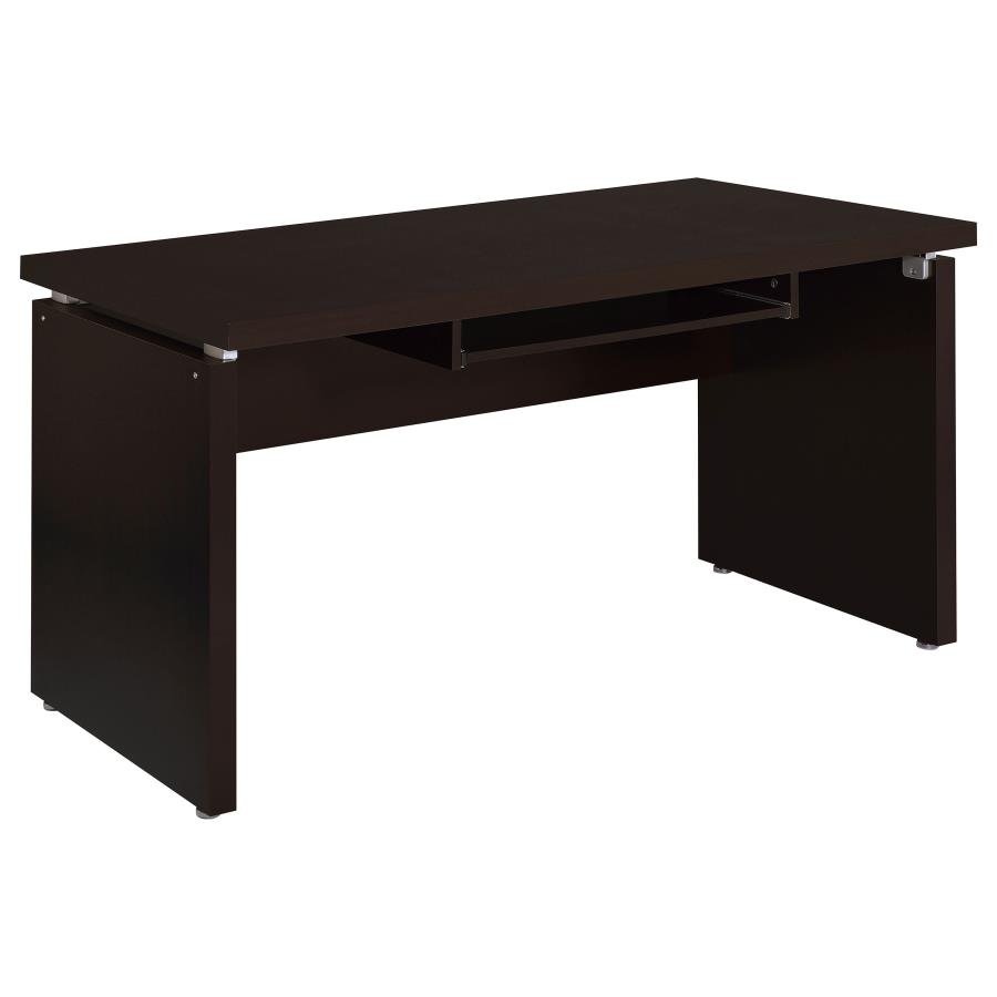SKYLAR 55-INCH COMPUTER DESK WITH KEYBOARD DRAWER CAPPUCCINO