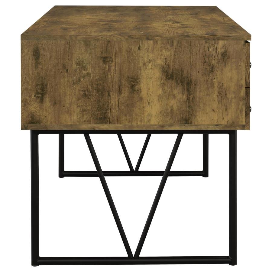 ANALIESE 63-INCH 4-DRAWER WRITING DESK RUSTIC NUTMEG - Image 8