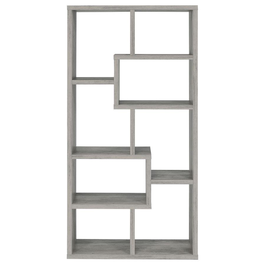 THEO 71-INCH 6-SHELF BOOKSHELF GREY DRIFTWOOD - Image 7