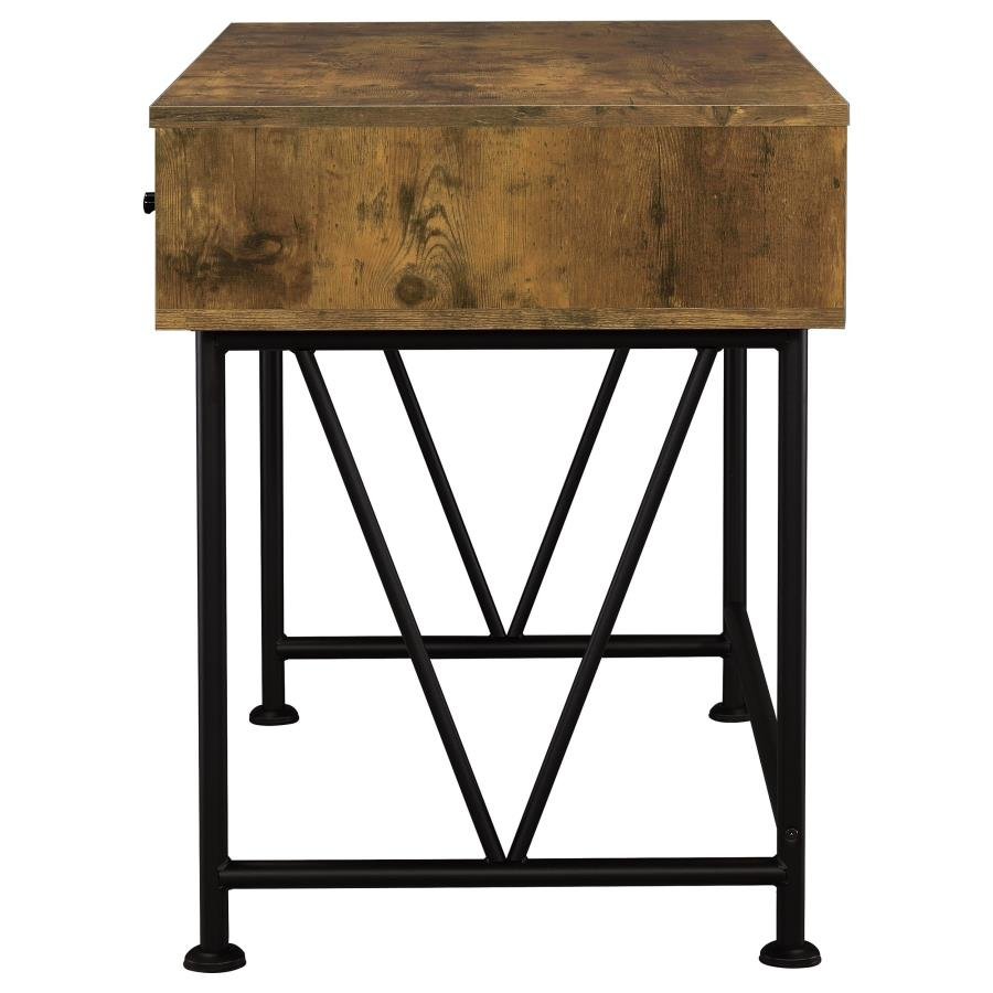 ANALIESE 2-PIECE COMPUTER DESK BOOKCASE SET RUSTIC NUTMEG - Image 5