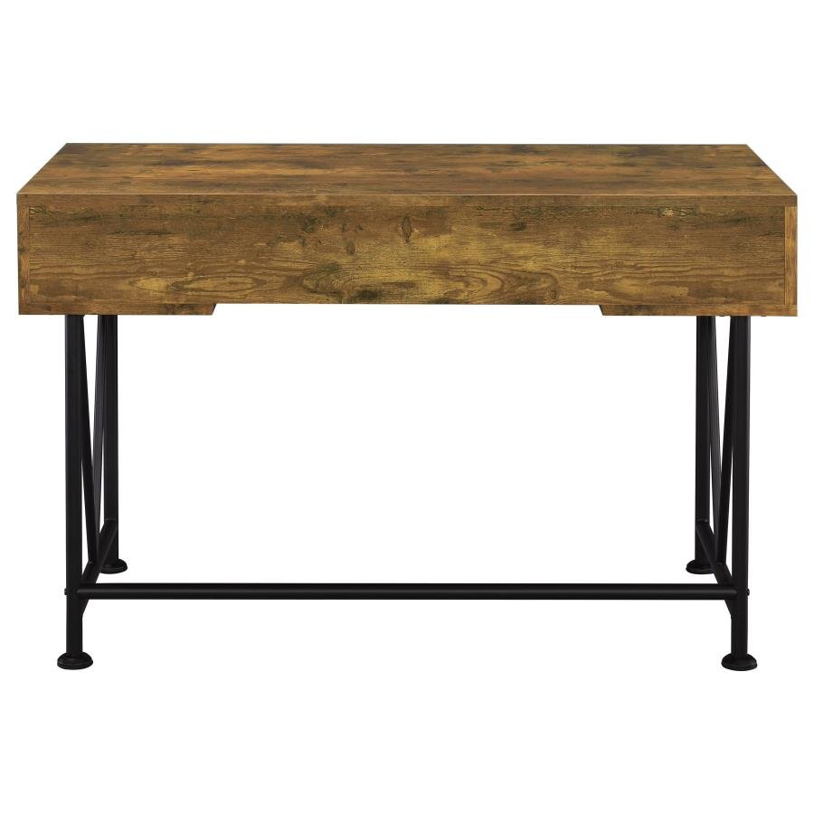 ANALIESE 2-PIECE COMPUTER DESK BOOKCASE SET RUSTIC NUTMEG - Image 6