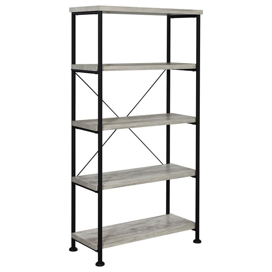 ANALIESE 63-INCH 4-SHELF BOOKSHELF GREY DRIFTWOOD