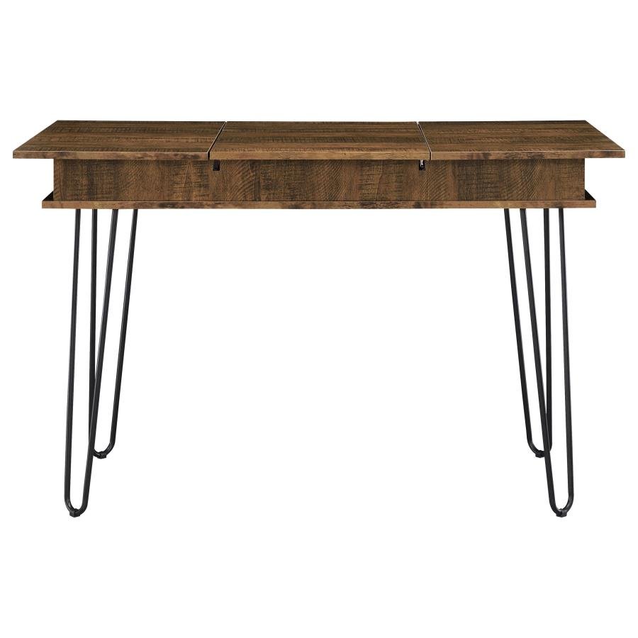 SHEERAN 47-INCH WRITING DESK WITH STORAGE RUSTIC AMBER - Image 5