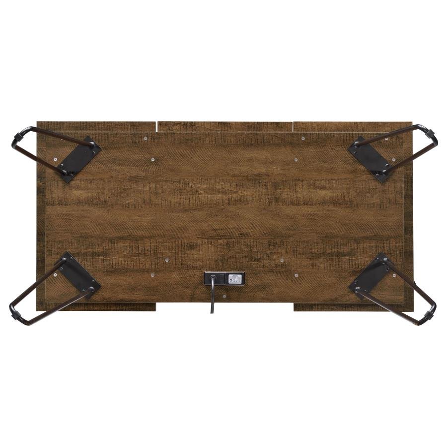 SHEERAN 47-INCH WRITING DESK WITH STORAGE RUSTIC AMBER - Image 8