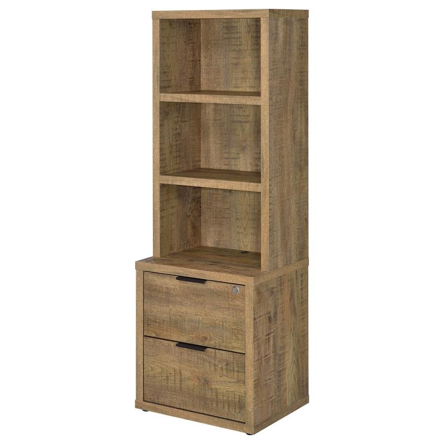 802693_05x900.jpg WESTPARK 3-SHELF BOOKCASE USB AND LOCKABLE DRAWER MANGO - Image 5