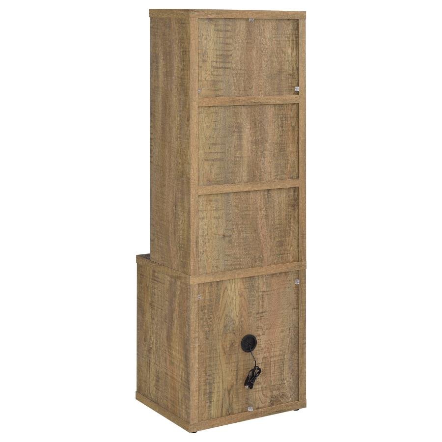 802693_07x900.jpg WESTPARK 3-SHELF BOOKCASE USB AND LOCKABLE DRAWER MANGO - Image 7