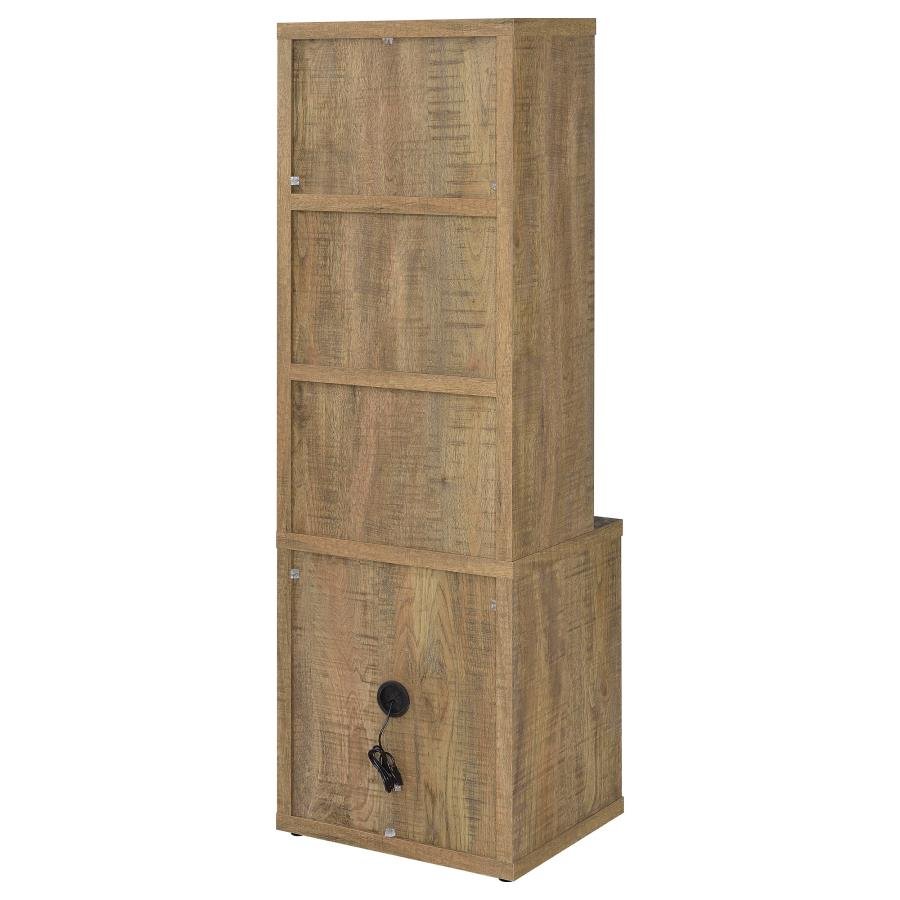 802693_08x900.jpg WESTPARK 3-SHELF BOOKCASE USB AND LOCKABLE DRAWER MANGO - Image 8