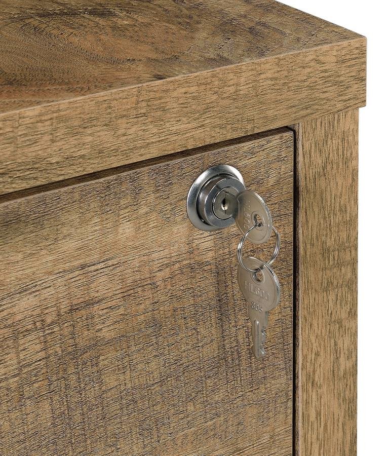 802693_10x900.jpg WESTPARK 3-SHELF BOOKCASE USB AND LOCKABLE DRAWER MANGO - Image 10