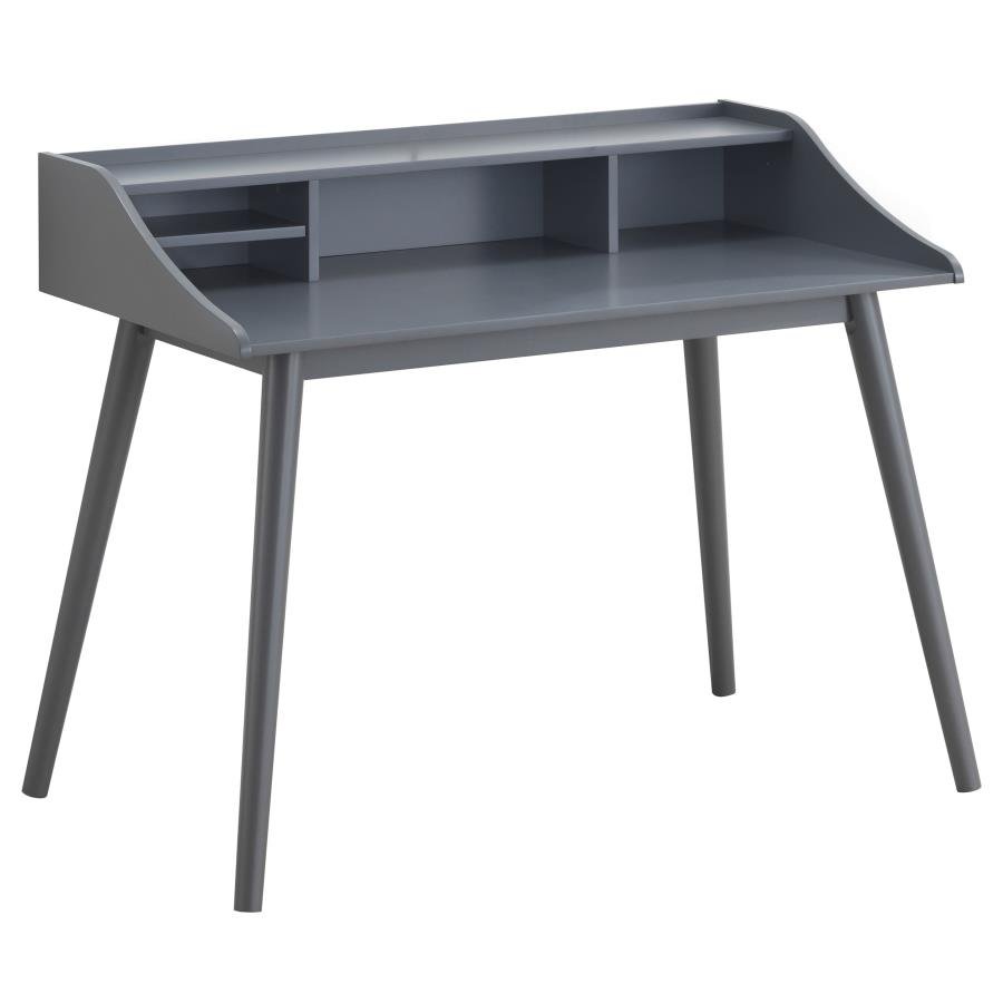 PERCY 45-INCH 4-COMPARTMENT WRITING DESK GREY
