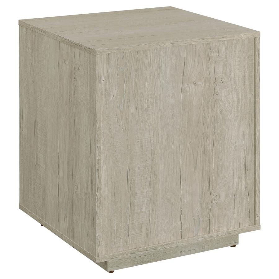 LOOMIS 3-DRAWER HOME OFFICE FILE CABINET WHITEWASHED GREY - Image 7