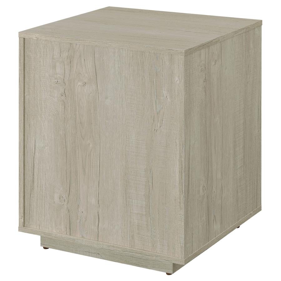 LOOMIS 3-DRAWER HOME OFFICE FILE CABINET WHITEWASHED GREY - Image 9