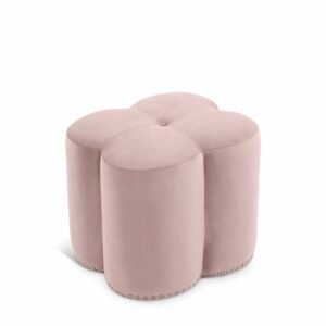 Clover Velvet Upholstered Stool