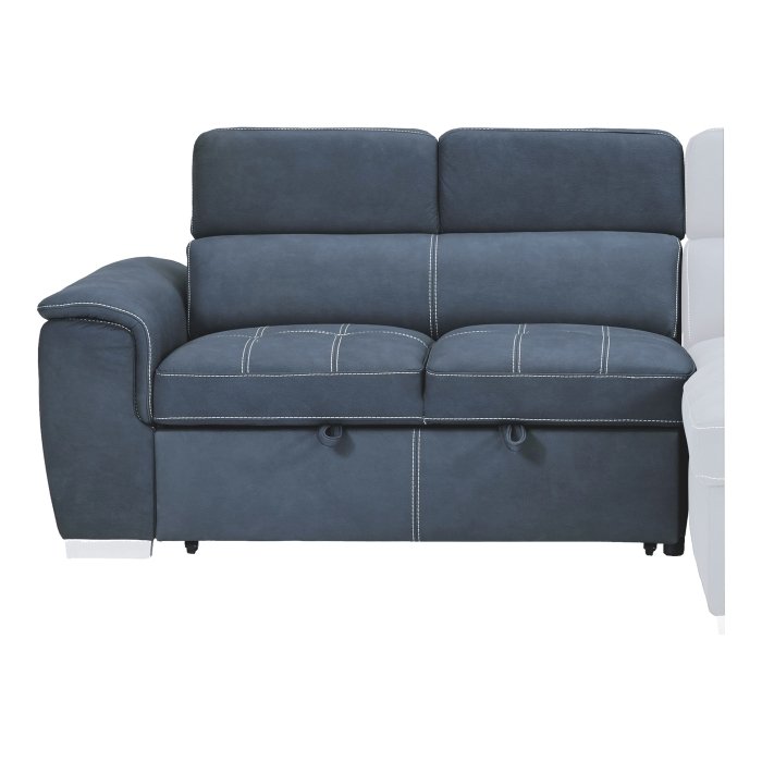 8228BU* 2-Piece Sectional with Adjustable Headrests, Pull-out Bed and Right Chaise with Hidden Storage - Image 7