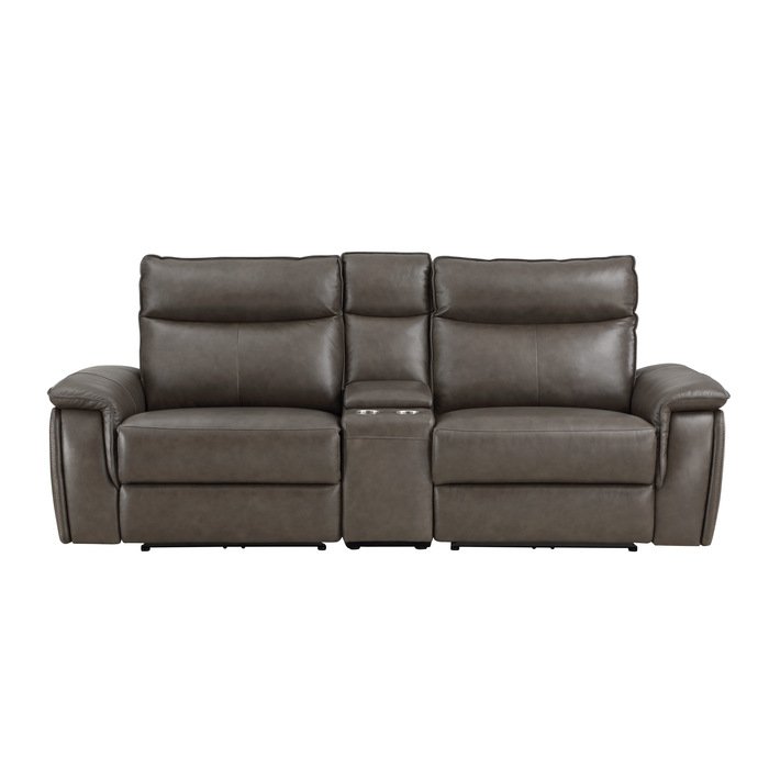 8259RFDB-2CNPWH* Power Double Reclining Love Seat with Center Console and Power Headrests