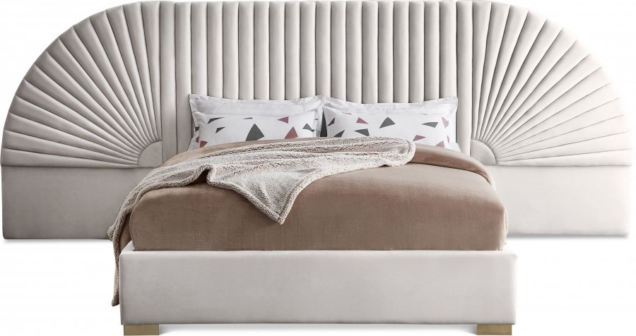 Cleo Velvet Upholstered Bed