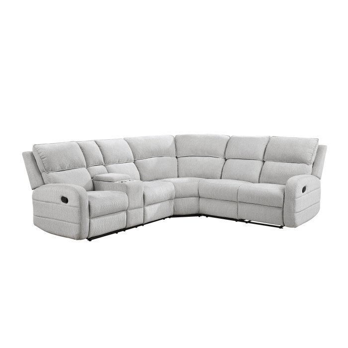 8406GY*SC 3-Piece Reclining Sectional with Left Console