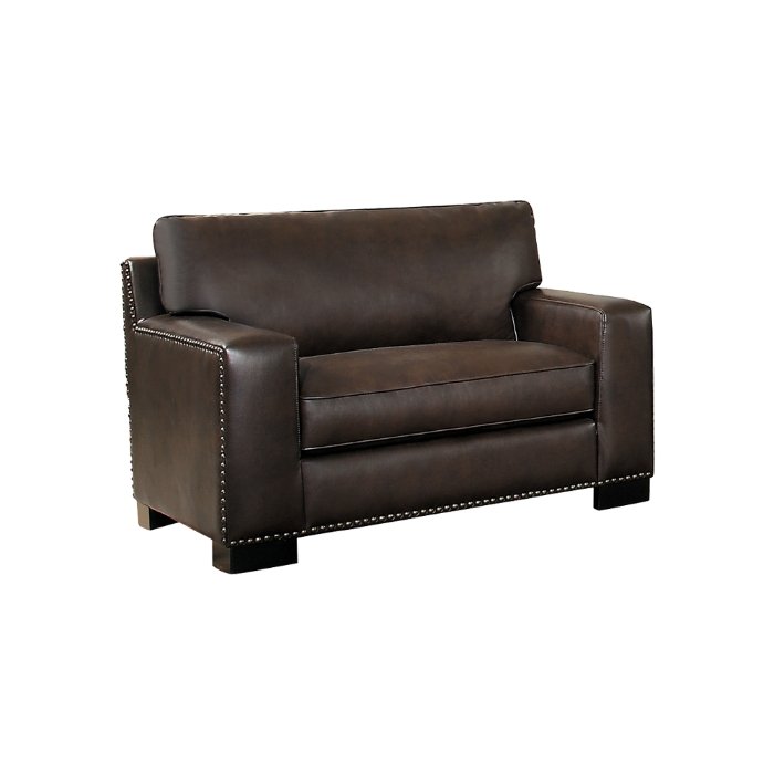 8477DB-1 CHAIR, 1 PLW, DARK BRWN LTHR GEL MTCH