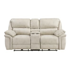 8517PWT-2PW Power Double Reclining Love Seat with Center Console
