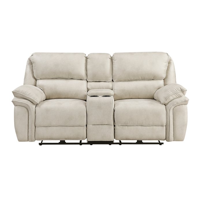8517PWT-2PW Power Double Reclining Love Seat with Center Console